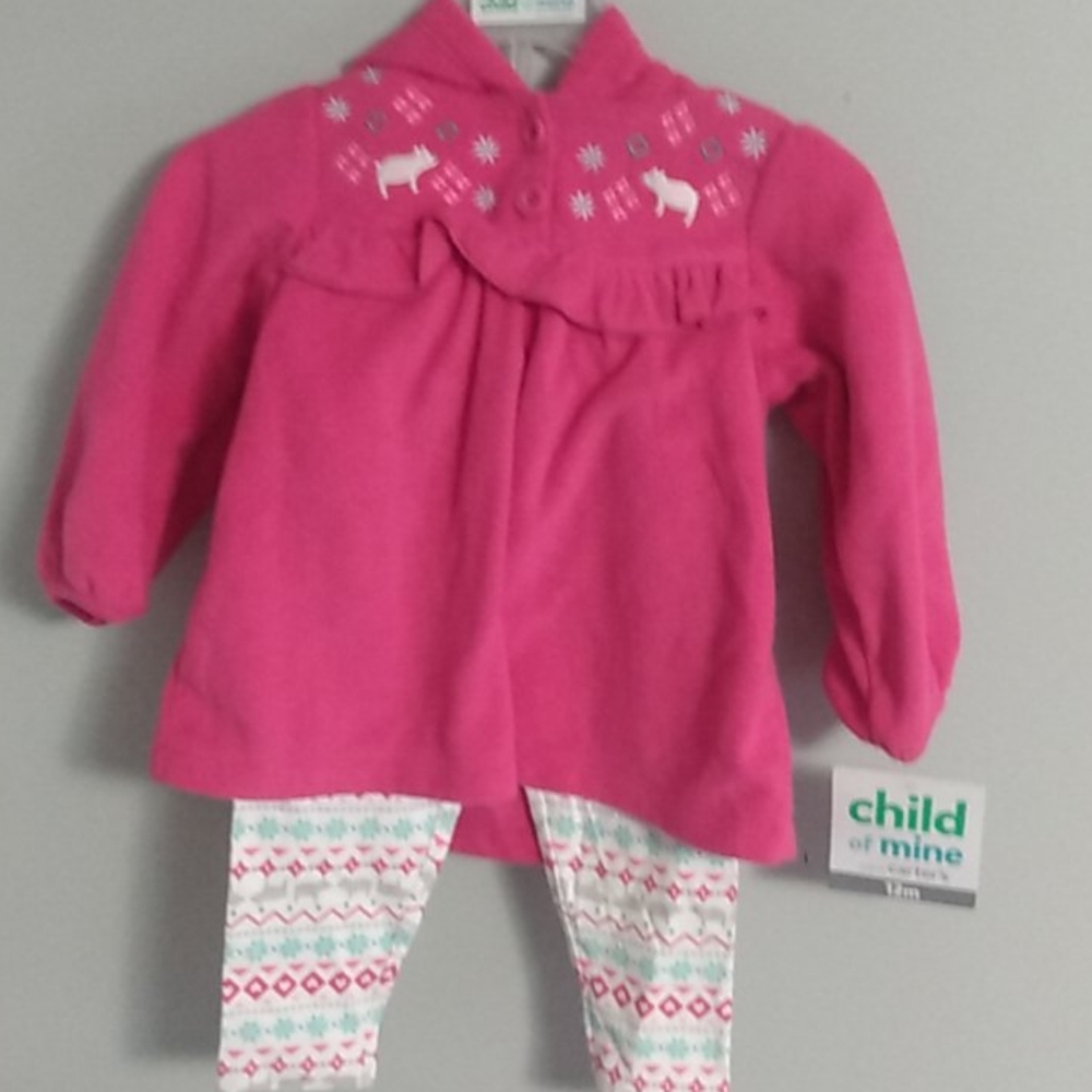Two piece set long sleeve top with matching pants